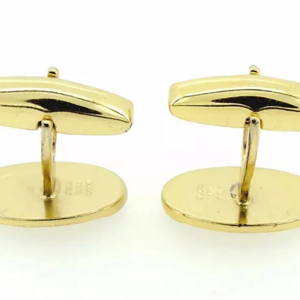 Gucci cuffs Interlocking Gold Silver Mens Authentic Used Y5025